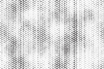 Fototapete - Halftone triangle abstract grunge background. Monochrome geometric vector pattern. Vector illustration.