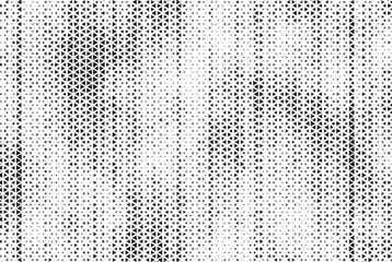 Fototapete - Halftone triangle abstract grunge background. Monochrome geometric vector pattern. Vector illustration.