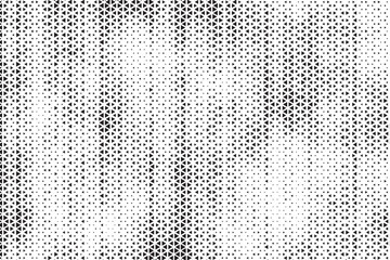 Fototapete - Halftone triangle abstract grunge background. Monochrome geometric vector pattern. Vector illustration.
