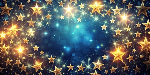 Wall Mural - abstract background with glowing stars , abstract, background, stars, night, space, celestial, sky, 