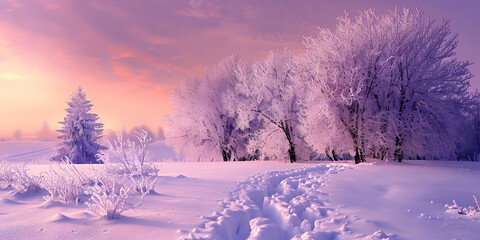 Poster - forest landscape nature winter