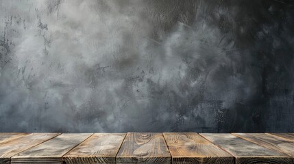 Poster - Grey background with black wall for writing ads and decoration in loft style Textured cement wall with copy space