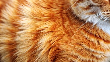 Wall Mural - Warm and soft ginger cat fur texture background , furry, cozy, pet, animal, domestic, ginger, cat, feline, texture, background, warm