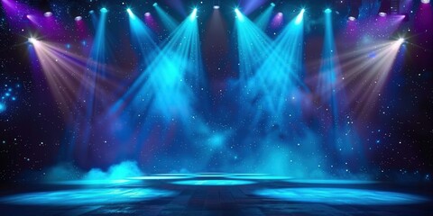 Wall Mural - Stage Lights and Smoke Effect