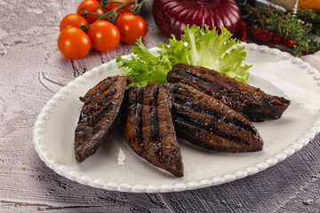 Wall Mural - Grilled diet beef liver steak