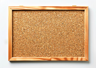 Poster - cork, board, wooden, frame, isolated, white, background, shown, top, view, mockup, design, style, own