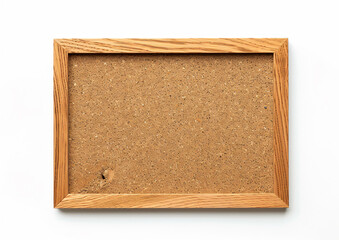 Poster - cork, board, wooden, frame, isolated, white, background, shown, top, view, mockup, design, style, own