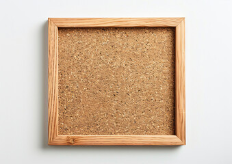 Poster - cork, board, wooden, frame, isolated, white, background, shown, top, view, mockup, design, style, own