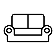 Wall Mural - Couch Vector Line Icon