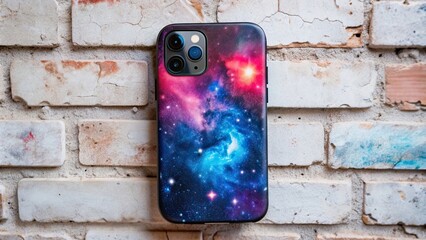 Wall Mural - Stunning galaxy inspired phone case perfect for illuminating your night, galaxy, phone case, enchanting, beauty, stars