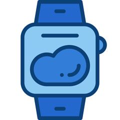 Wall Mural - smart watch two tone icon