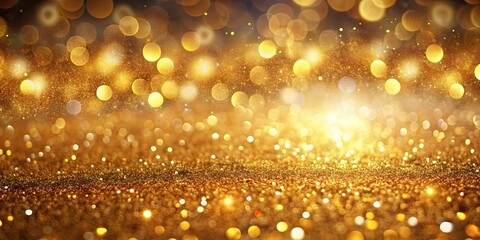 Wall Mural - Gold glitter defocused abstract twinkly lights background, glitter lights, grunge, gold, abstract, twinkly lights