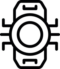 Poster - Electronic chip connecting with multiple wires, representing technological advancement and innovation