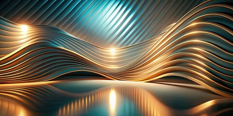 Wall Mural - Abstract background with dynamic lines and waves creating a composition of shadows and lights, abstract, background, lines