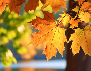 colorful autumn maple leaves- bright autumn maple leaves on a tree branch._1(72)