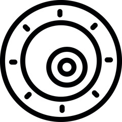 Poster - Simple black and white icon of a security system with a timer showing remaining time