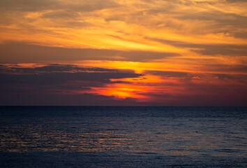  sunset over the sea