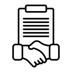 Sticker - Agreement Vector Line Icon