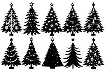 Christmas Tree silhouette, tree silhouette , christmas tree silhouette  vector