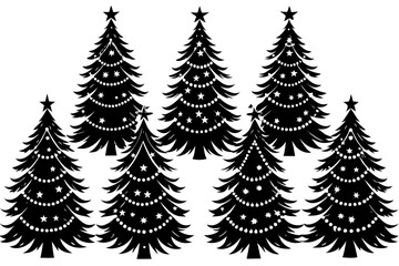 Christmas Tree silhouette, tree silhouette , christmas tree silhouette  vector