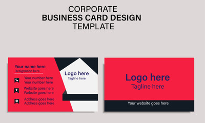 Wall Mural - double-sided creative business card template. corporate design and vector illustration.