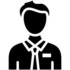 Poster - Employee Male vector icon illustration of Business Training iconset.