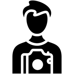 Poster - Photographer vector icon illustration of Gig Economy iconset.