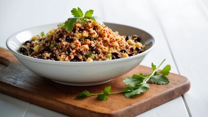 Wall Mural - Quinoa and black bean bowl