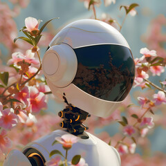 Wall Mural - ai and robotics-inspired visuals for future-forward brands