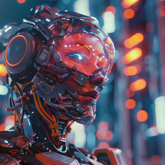 Wall Mural - ai and robotics-inspired visuals for future-forward brands