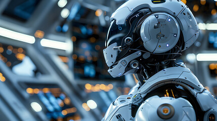 Wall Mural - ai and robotics-inspired visuals for future-forward brands