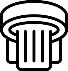 Poster - Outline icon of a credit card being inserted into a pos terminal for payment