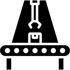 Poster - Production vector icon illustration of Robotics iconset.