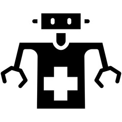 Wall Mural - Medical Robot vector icon illustration of Robotics iconset.