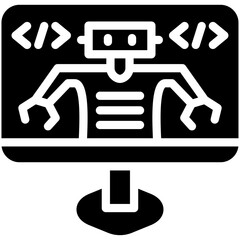 Wall Mural - Development vector icon illustration of Robotics iconset.