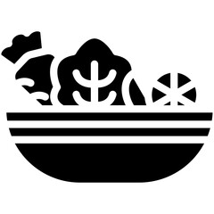 Sticker - Salad vector icon illustration of Catering iconset.