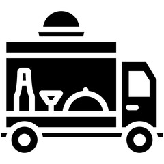 Sticker - Food Truck vector icon illustration of Catering iconset.