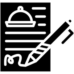 Sticker - Catering Contract vector icon illustration of Catering iconset.