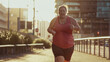 © VK Studio - An individual jogging along an urban path during sunrise, portraying dedication and a commitment to maintaining a healthy lifestyle.