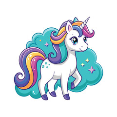 cute baby unicorn vector