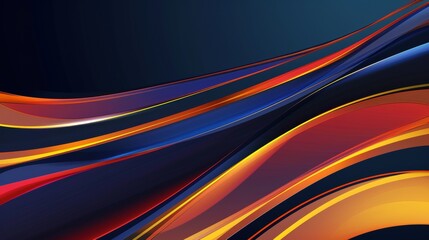 Poster - Vector Representation of Fluidity with Colorful Curved Stripes and Lines as a Data Concept Technology Background - Ideal for Modern Designs and Innovative Projects