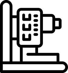 Poster - Cnc machine processing metal detail part icon. Outline cnc machine processing metal detail part icon for web design isolated on white background