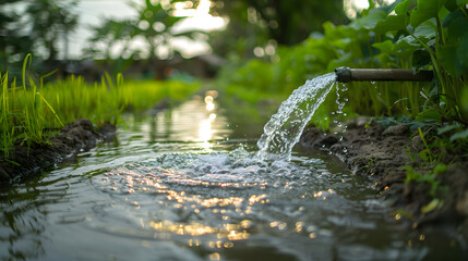 Sticker - a watering tube is coming from farm