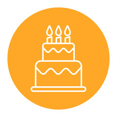 Sticker - Two Layered Cake Icon