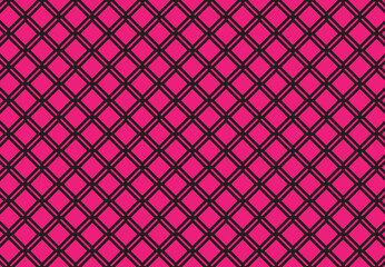 Wall Mural - Magenta pink color background with black grid background vector 