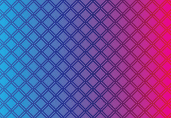 Wall Mural - Blue and Magenta color mesh with a black diamond pattern