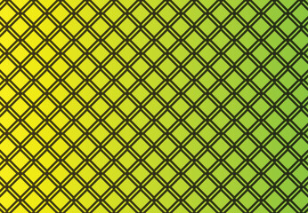 Wall Mural - Green and Yellow mesh with a black diamond pattern