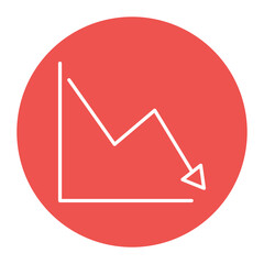 Wall Mural - Decline Graph Icon