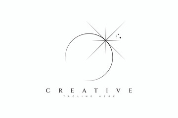 Creative Abstract Celestial Eclipse Sign Symbol Esoteric Logo