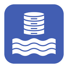 Canvas Print - Data Lake vector icon. Can be used for No Code iconset.